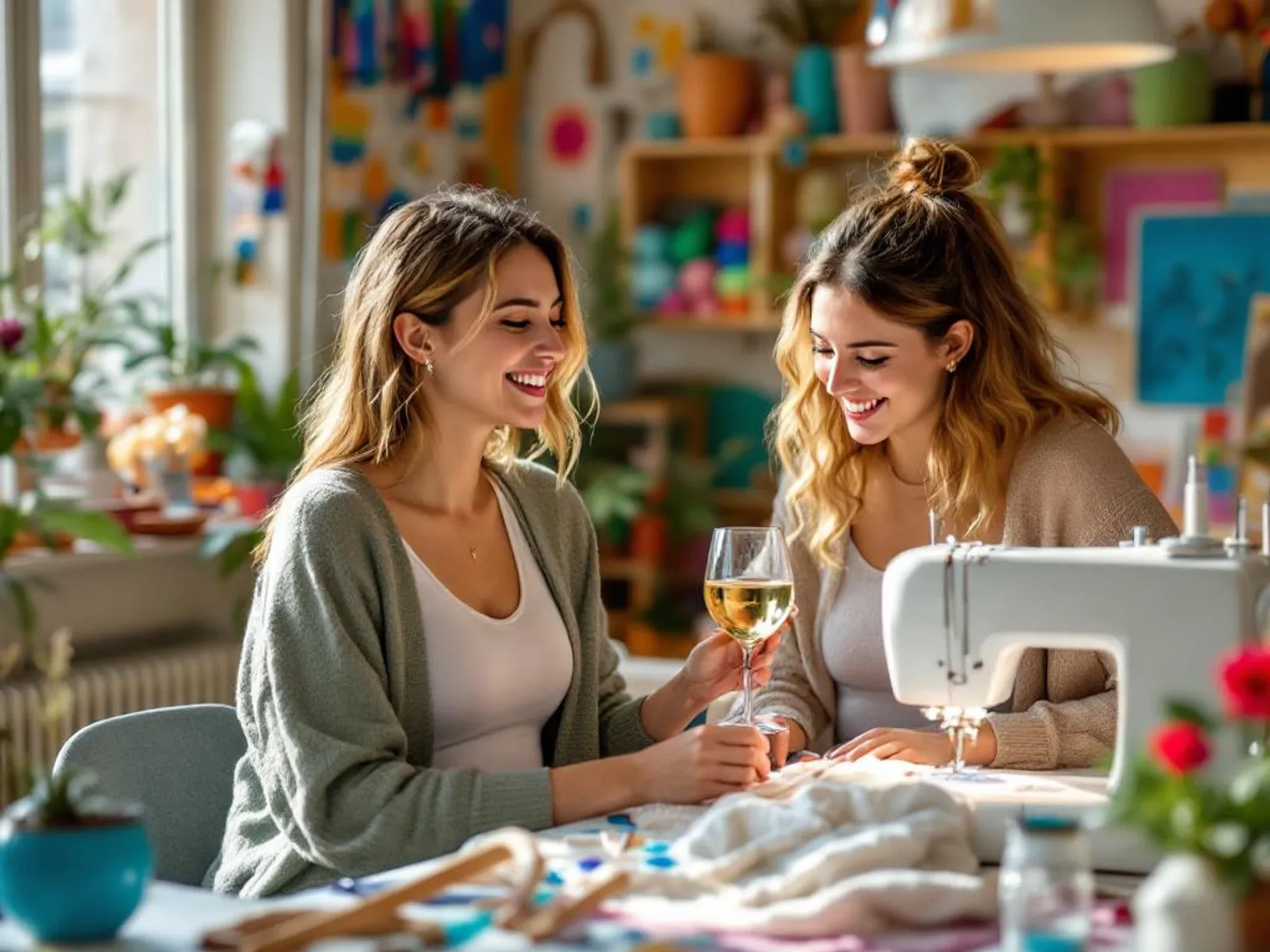 Participantes souriantes lors d'un atelier créatif à Grenoble