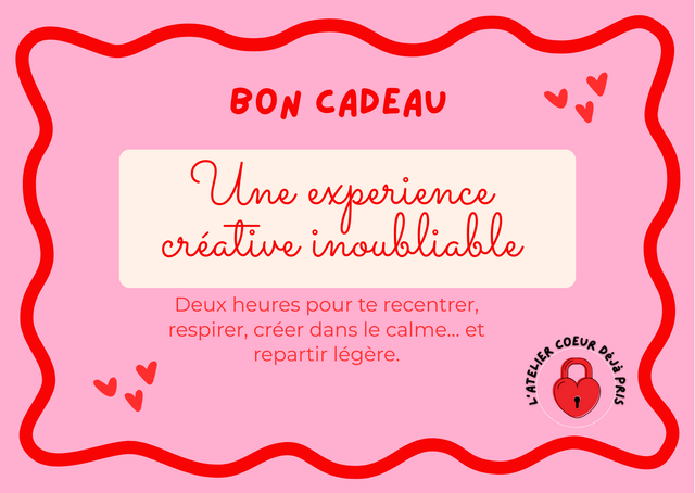 Bon cadeau Bulle créative 2h